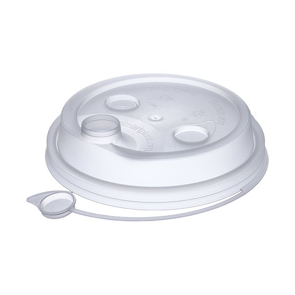 крышка д/стакана 300,400мл d=90мм прозрачная матовая с питейником ПП СП *