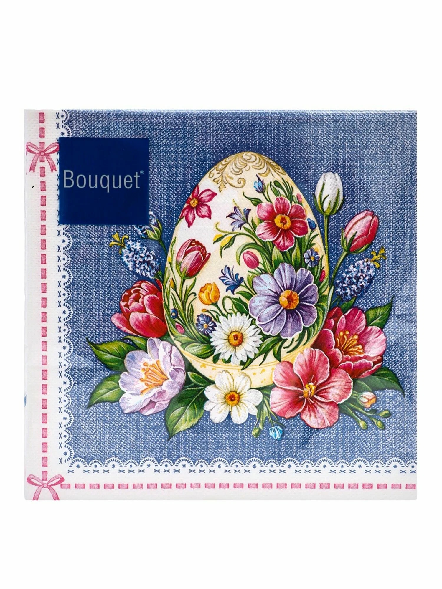 Бумажные салфетки Bouquet «Пасхальное яйцо», 3 слоя, 33×33 см, 20 шт. от производителя в Сыктывкаре