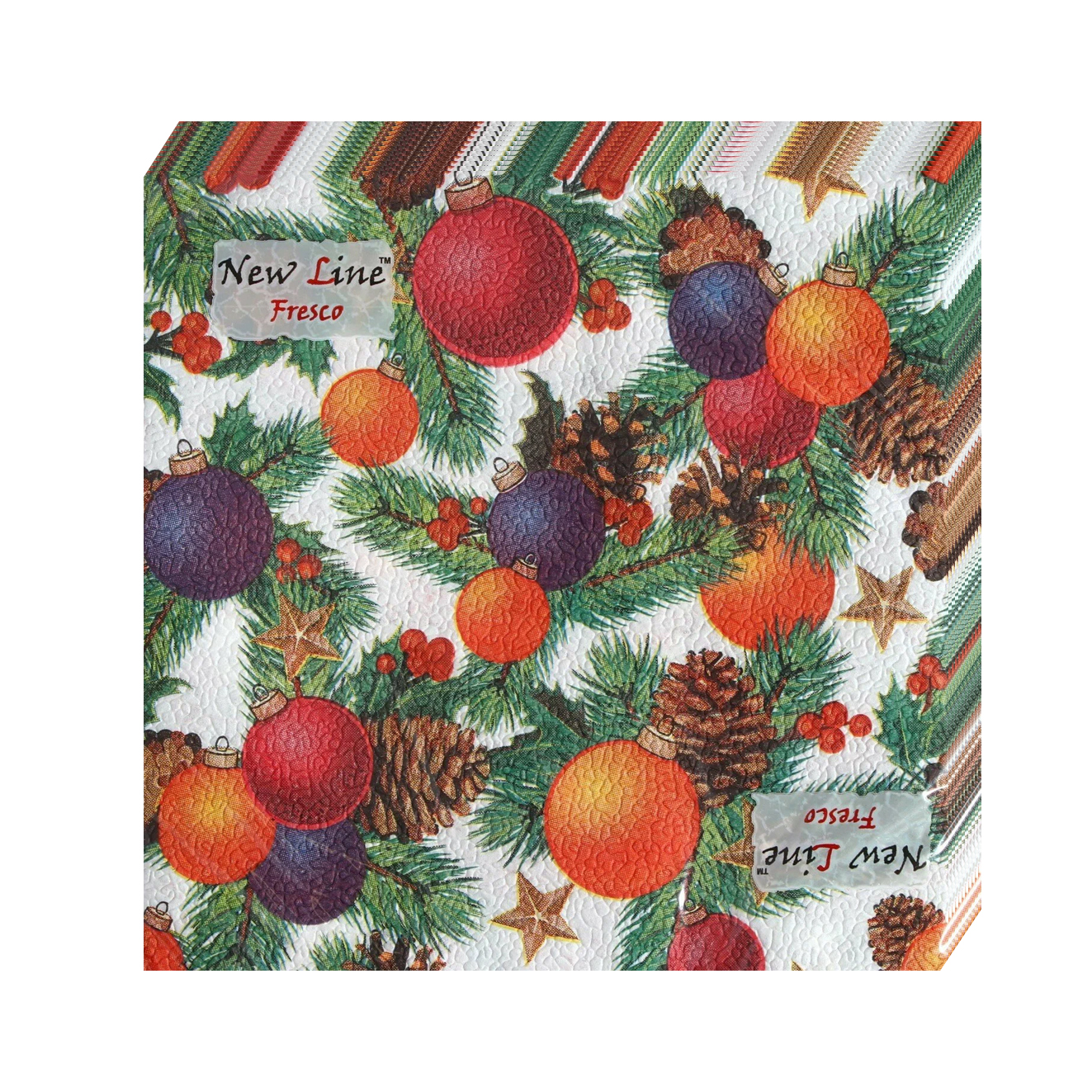 Новогодние салфетки New Line Fresco «Шишки-шарики», 2 слоя, 33×33 см, 20 шт. от производителя в Сыктывкаре