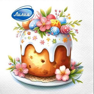 салфетки 2-сл 33х33  Кулич/20