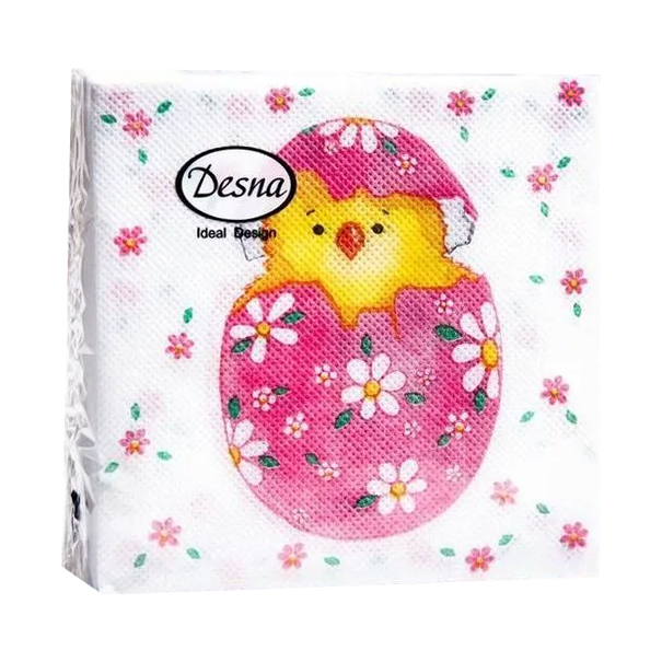 Салфетки Desna Design «Сюрприз», пасхальные, бумажные, 25×25 см, 1 слой, 40 шт от производителя в Сыктывкаре