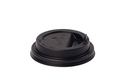 крышка д/стакана 300,400мл d=90мм черная с питейником Скандипакк *