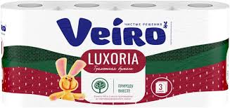 Бумага туалетная Veiro Luxx ароматизированная, 3 слоя, 8 рулонов от производителя в Сыктывкаре