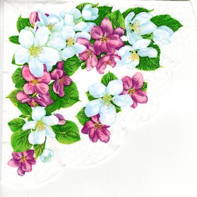 салфетки круглые 3-сл d-32 Rondo Яблоневый цвет /12