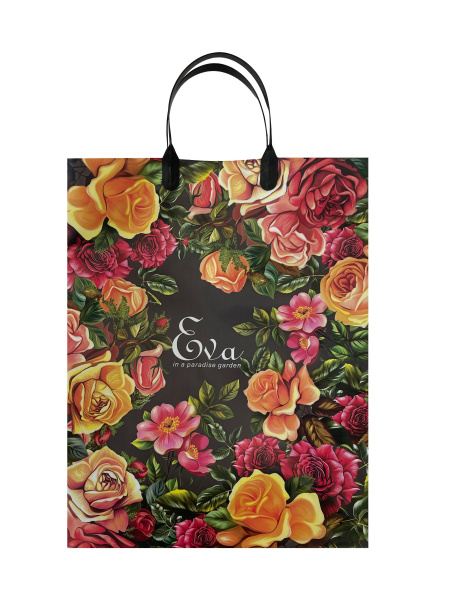 сумка пласт. 30х40 мягкий пластик, пласт. ручки *