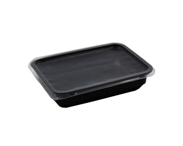 контейнер  500мл прямоугольный 179х132 КР-179 ЧЕРНЫЙ