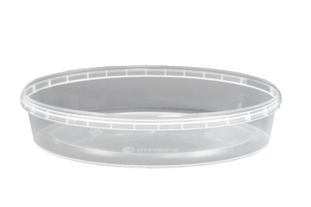 банка под пресервы 500 мл. овал с крышкой ПРОЗРАЧНАЯ d-150 /3570 АУ