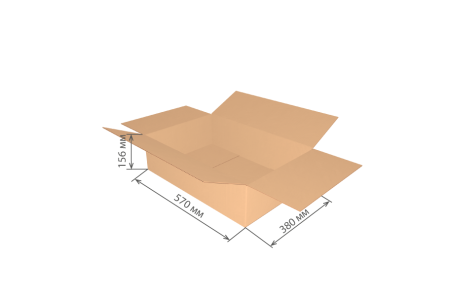 гофроящик 570х380х156 Т23С/20-25 шт *