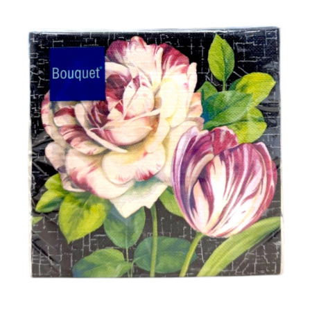 салфетки 3-сл 33х33 АРТ БУКЕТ  Винтажные цветы /20