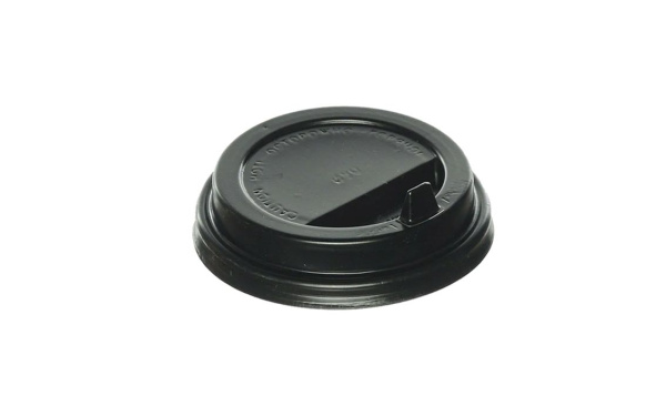 крышка д/стакана 300,400мл d=90мм черная с питейником ПП СТП/100 *