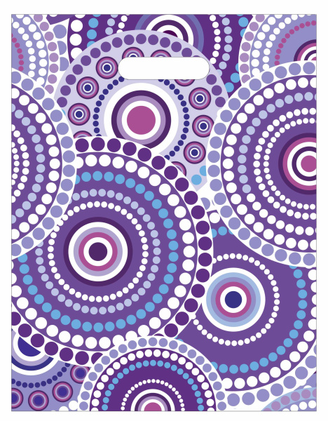 пакеты выр.30х40 Фиолетовые узоры 2А ШК