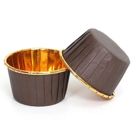 форма бум. Маффин 50х39 крафт-золотая