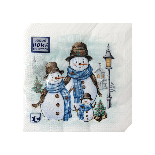 НГ салфетки 3-сл 33х33 Дружная семья/20