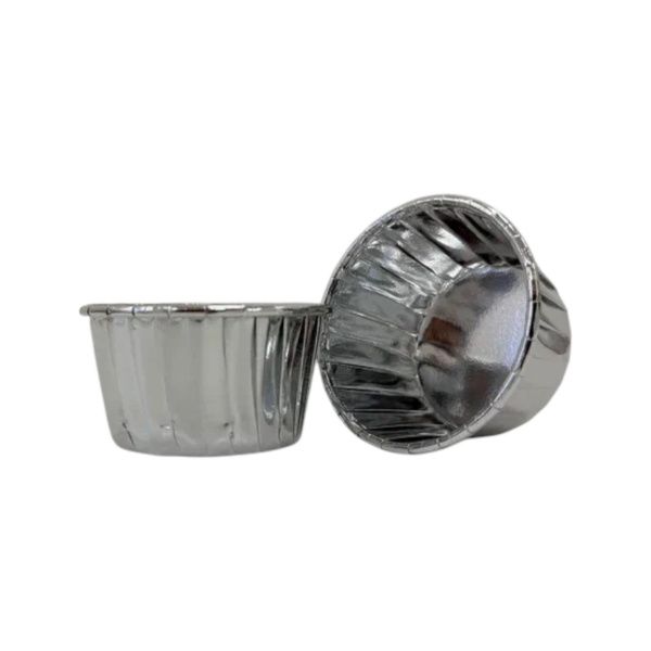 форма бум. Маффин 50х40 серебряная-серебряная/100 *