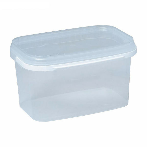 банка 3,3л прозр. ПРЯМОУГОЛЬНАЯ с прозрачной крышкой *