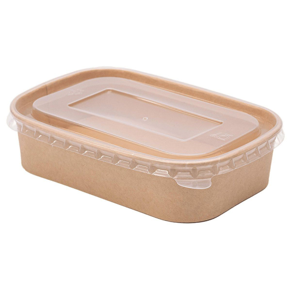 контейнер бум. 500 мл HotSoft с плоской крышкой/170х120х43