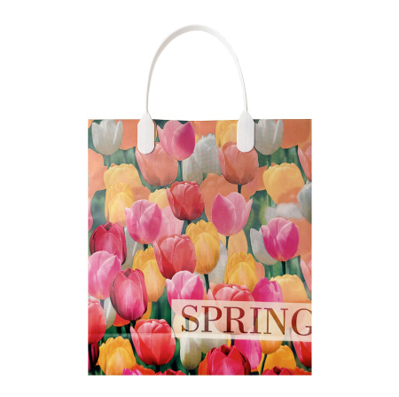 сумка пласт. 23х26 мягкий пластик, пласт. ручки *