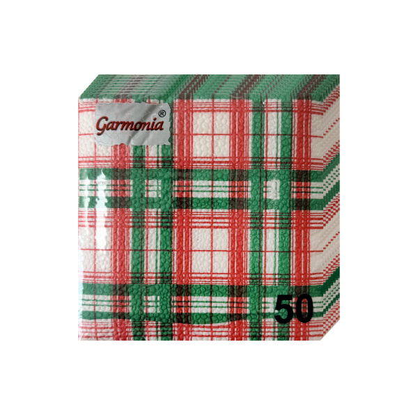 салфетки 25х25 клетка /50