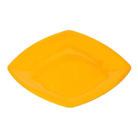 тарелка квадратная ПП 230х230 желтая/6