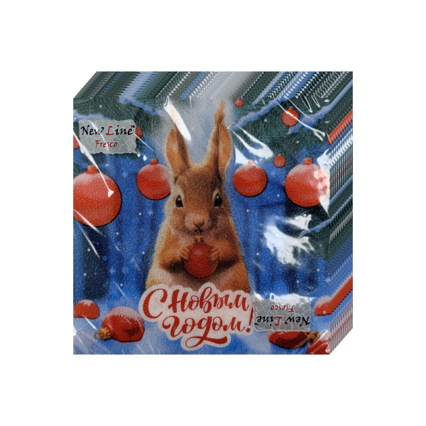 НГ салфетки 2-сл 33х33 Белочка/20