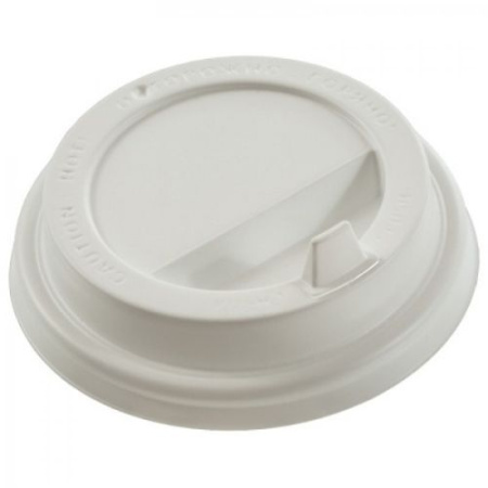 крышка д/стакана 300,400мл d=90мм белая с питейником/100 *
