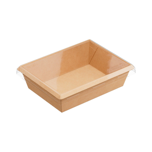 контейнер бум. 500 мл OneClick с плоской крышкой/160х120х45/50