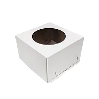 коробка бум. д/торта 240х240х220 с окном
