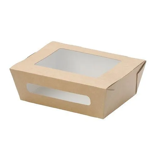 контейнер бум. 600 мл SALAD с окном/150х130х50/25